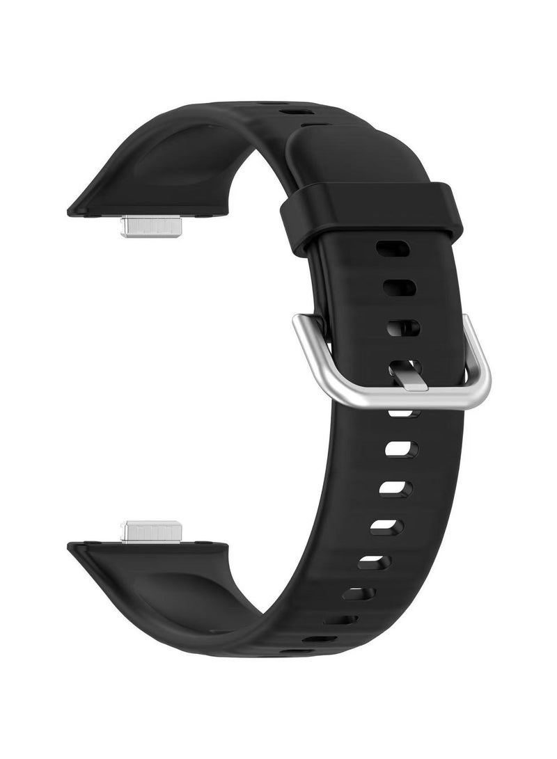 دكينج أساور متوافقة مع Huawei Watch Fit 3 حزام سيليكون سوار سريع التحرير حزام استبدال شارة الذراع أسود - Image 2