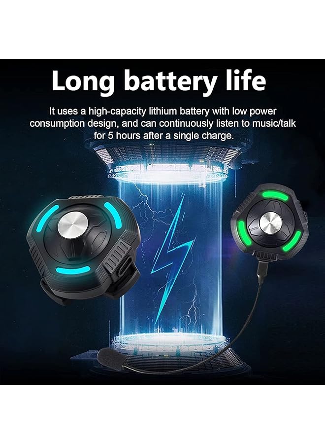 SYOSI Motorcycle Bluetooth Headset Bluetooth Motorcycle Helmet Headphone With Dsp Multiple Noise Reduction Microphone Ipx6 Waterproof Motorcycle Bluetooth Speakers For Various Helmets  - Image 5