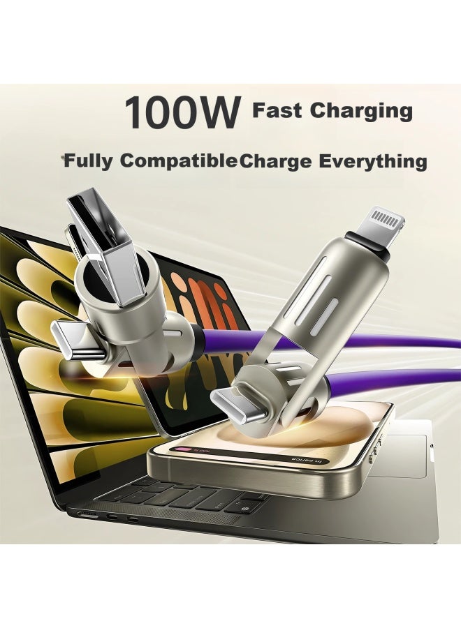 WITGOER W 4-in-1 Type-c Fast Charging Data Cable 100w/88w/67w/usb To Lightning For Car Compatible With Huawei Xiaomi Apple Android Phone Oppo - Image 2