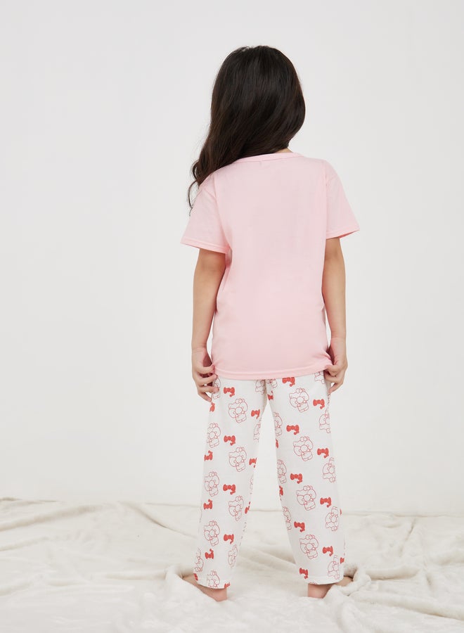 Styli Styli Cartoon Printed T-Shirt and Pant Pyjama Set - Image 4
