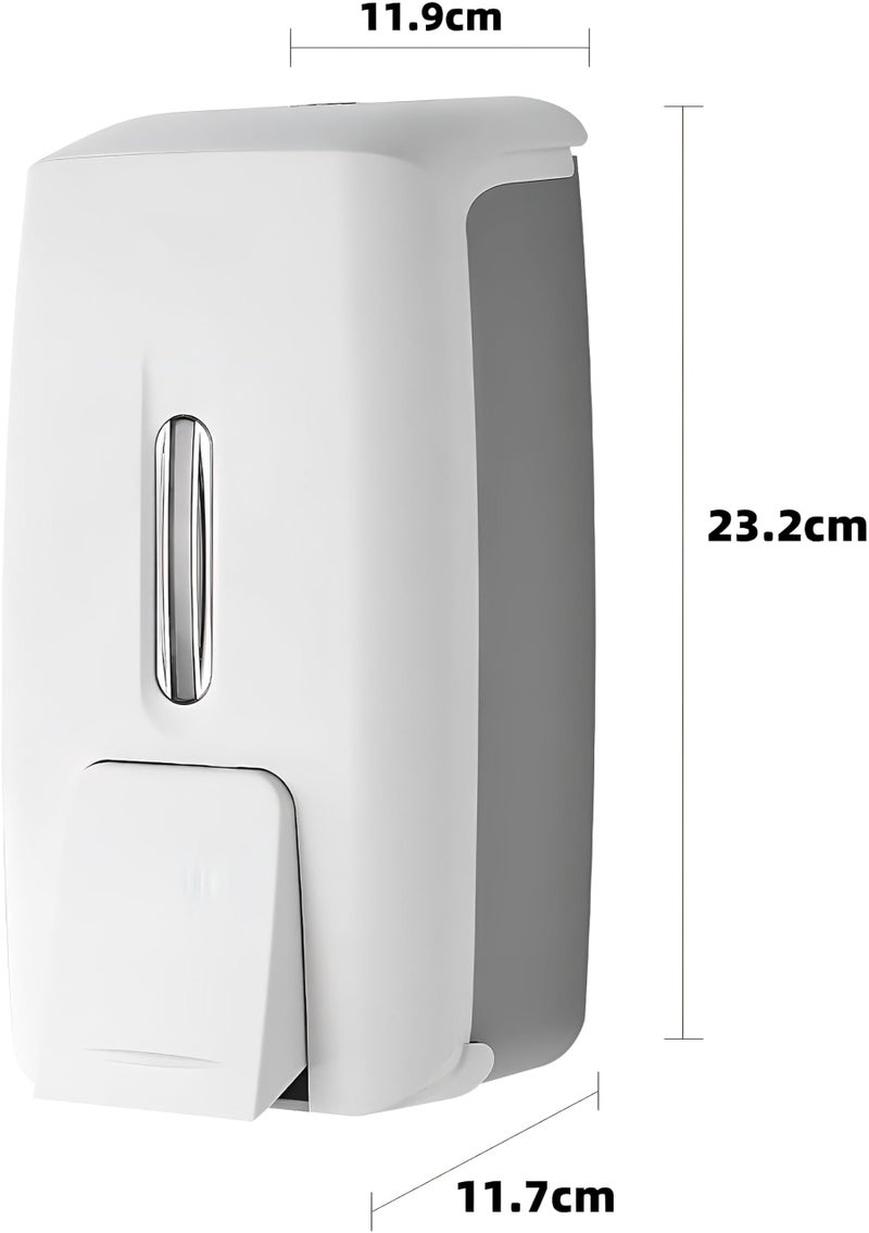 Carnival 800ml Manual Soap Dispenser for Bathroom Home | Hand Wash, Shampoo, Lotion, Liquid Soap Dispenser for Wash Basin | Wall Mount - Image 3