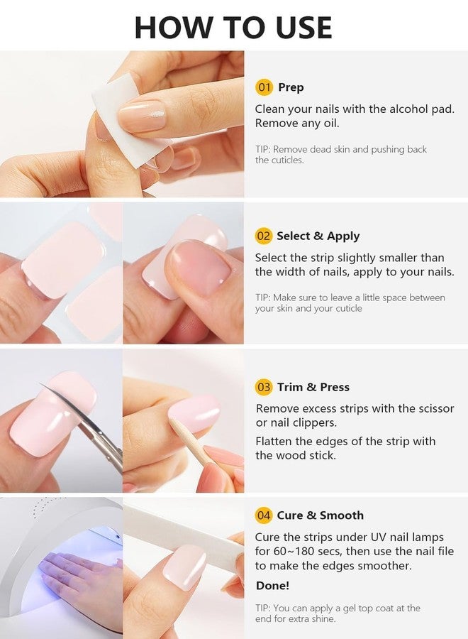 Brille Bee Gel Nail Strips, 16 Pieces, Semi-Cured Nail Stickers, UV Light Required (Cheques Red) - Image 3
