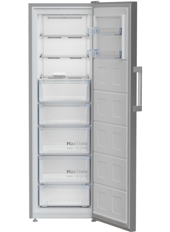 Beko No-Frost Upright Freezer, 8 Drawers, Inverter Technology 286 L 120 W RFNE313E13STIEG Silver - Image 3