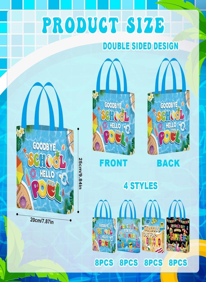 Jiytivity 32 Pcs Summer Gift Bags Bulk Summer Candy Treat Goodie Bag Schools out Paper Bag for Beach Pool Birthday Party Favor Supplies - Image 2