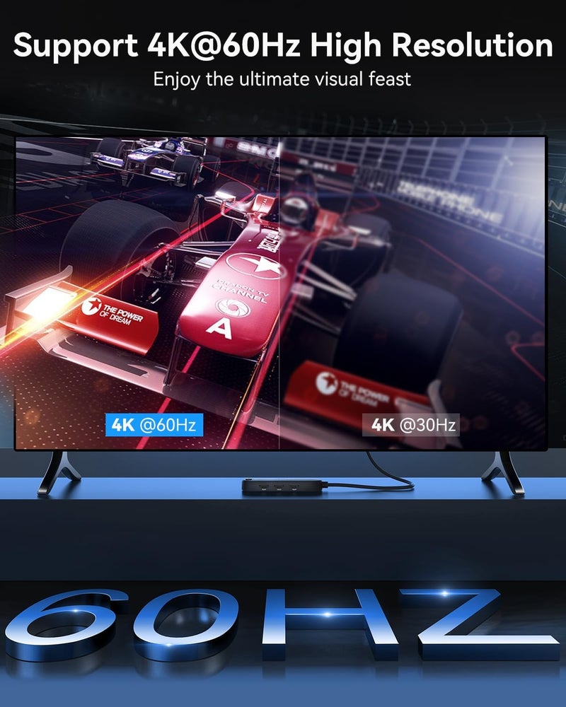 Vilcome HDMI Switch 4K@60Hz, Vilcome 4K HDMI Splitter 3 in 1 Out, 3 Port Hdmi Switcher Box Supports UHD 3D HDR, Multi Port HDMI Hub Selector for Xbox PS3 4 5 TV Gaming Roku HDTV Fire Stick - Image 3