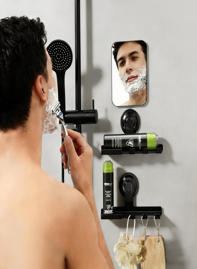 DELITON Suction Cup Razor Holder 2 Pack, Removable Shower Hooks for Inside Bathroom, Powerful Suction Cup Hooks for Towel, Loofah, Razor - Image 5