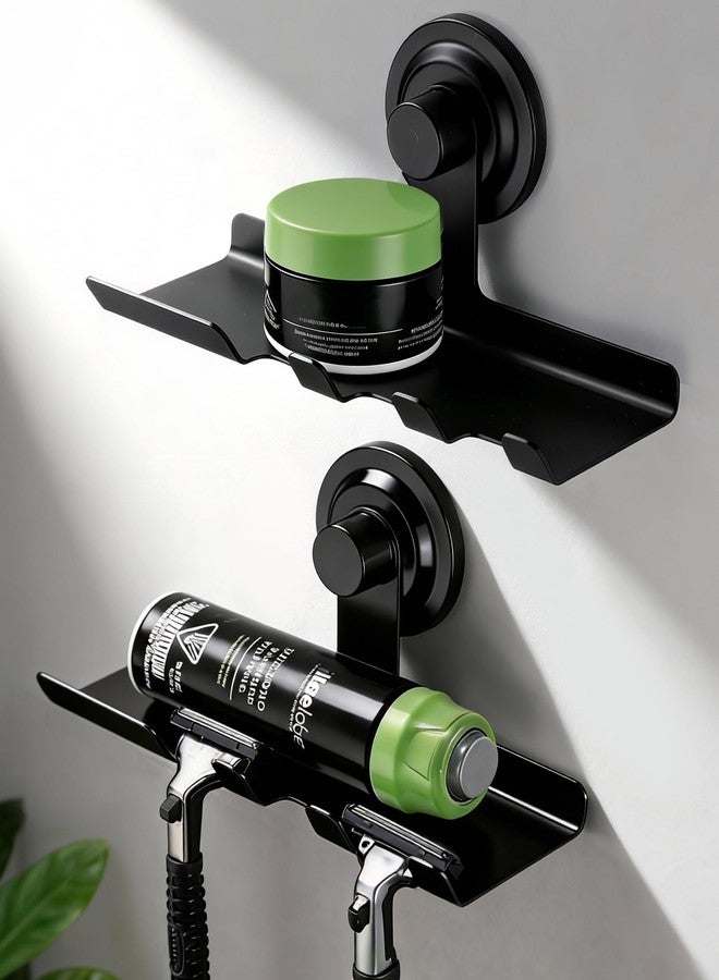 DELITON Suction Cup Razor Holder 2 Pack, Removable Shower Hooks for Inside Bathroom, Powerful Suction Cup Hooks for Towel, Loofah, Razor - Image 1