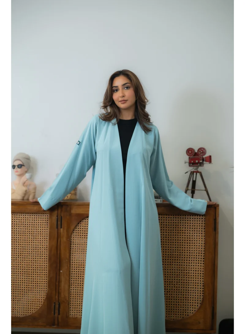 via abaya Sky Blue Silk Abaya
