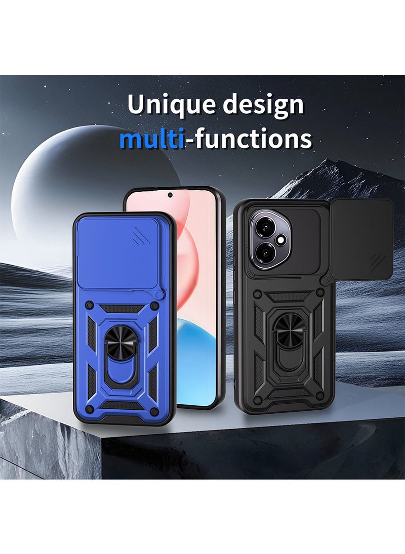 Case for Honor 400 with Sliding Camera Cover, Kickstand, PC+TPU Dual-Layer Back Cover,Silver  - Image 2