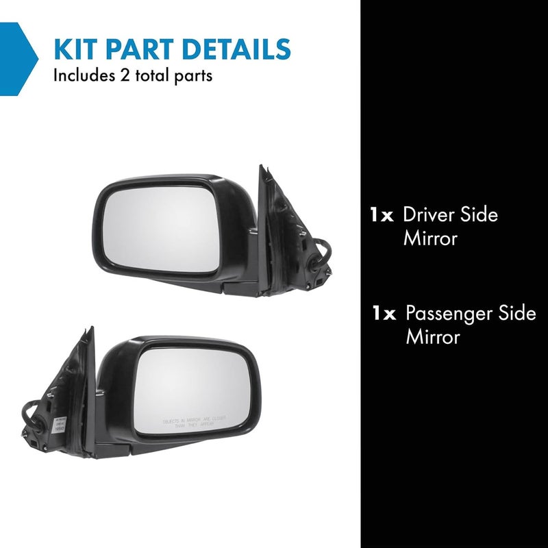 TRQ Driver & Passenger Side Mirror Set for Honda CR-V - Image 2