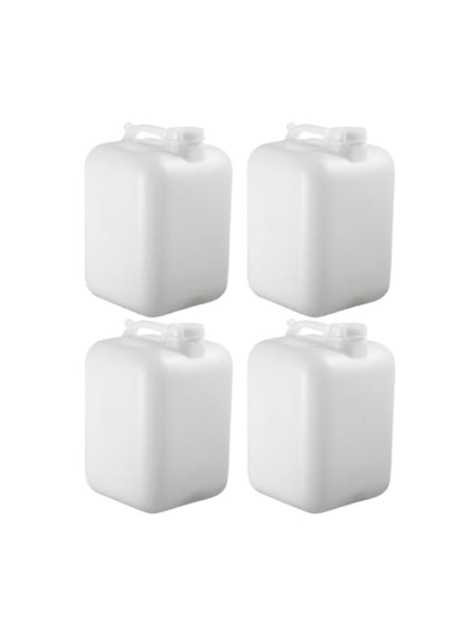 FastRack 5 Gallon Water Jug Pack of 4 BPAFree FoodGrade and LeakProof White Water Container Ideal for Brewing Fermentation or Storage - Image 1