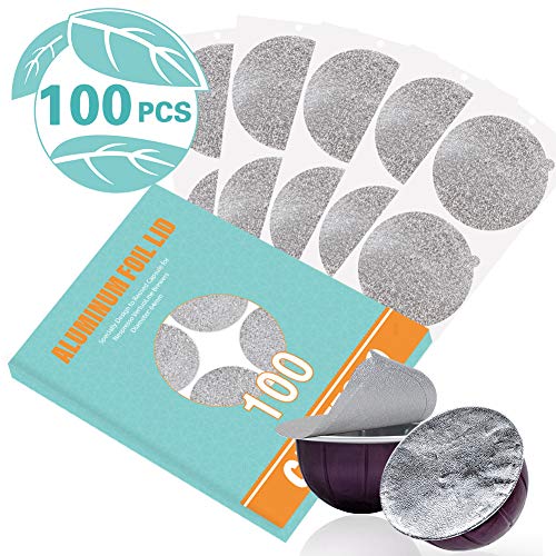 CAPMESSO Aluminum Foils Lids to Reuse Vertuoline Capsules Coffee Pods Compatible with Nespresso VertuoLine Machine 64mm(100/package) - Image 2