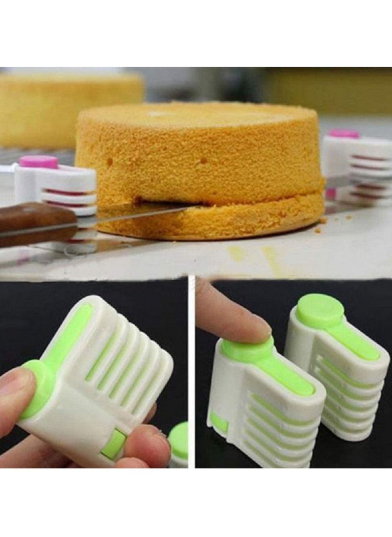 RATSAW - Cake Slicer  4 Pcs Adjustable 5 Cake Layers Leveller Cutter Stratification Auxiliary for Bread Toast Cake for DIY Cake Slicer  Stratification Auxiliary - Image 1