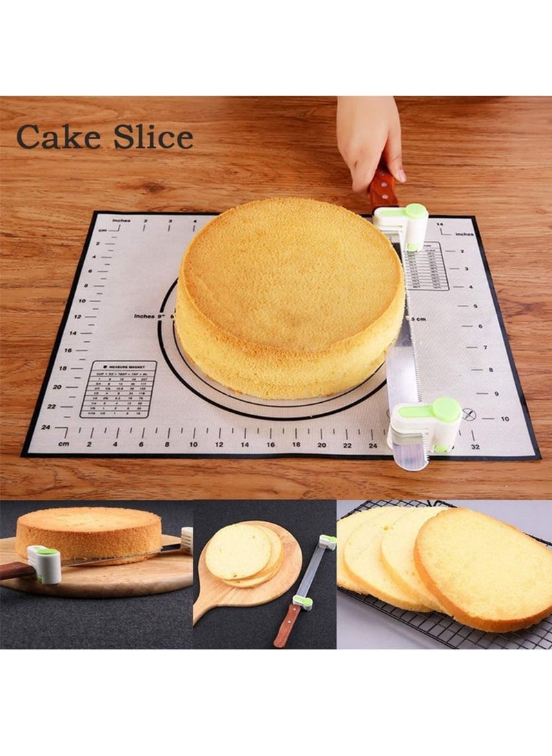 RATSAW - Cake Slicer  4 Pcs Adjustable 5 Cake Layers Leveller Cutter Stratification Auxiliary for Bread Toast Cake for DIY Cake Slicer  Stratification Auxiliary - Image 1