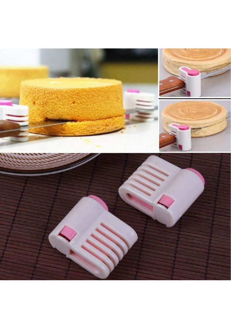 RATSAW - Cake Slicer  4 Pcs Adjustable 5 Cake Layers Leveller Cutter Stratification Auxiliary for Bread Toast Cake for DIY Cake Slicer  Stratification Auxiliary - Image 1