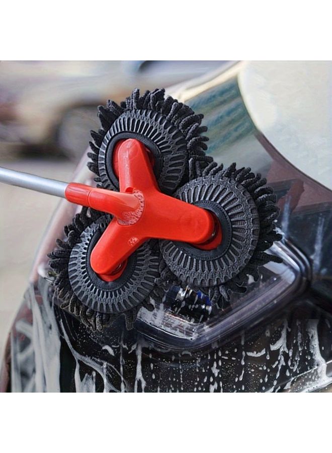Upgraded Complete Car Wash Kit Microfiber Brush Mop with Long Handle Durable PP Chenille - Image 5