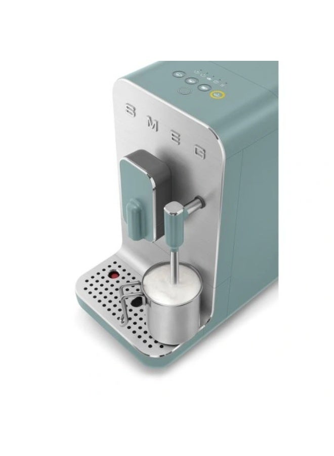 smeg 50’S Retro Style Bean To Cup Coffee Machine With Milk Frother, 8 Beverage Settings, Multiple Grind Functions, Adjustable Water Hardness, 1 Year Warranty 1.4 L 1350 W BCC12EGMUK Emerlad green - Image 2