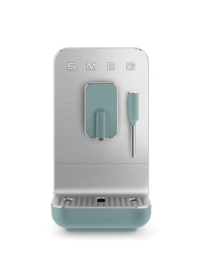 smeg 50’S Retro Style Bean To Cup Coffee Machine With Milk Frother, 8 Beverage Settings, Multiple Grind Functions, Adjustable Water Hardness, 1 Year Warranty 1.4 L 1350 W BCC12EGMUK Emerlad green - Image 1
