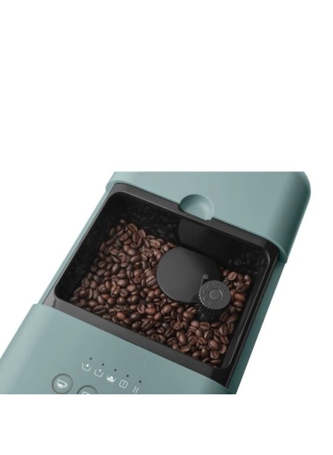 smeg 50’S Retro Style Bean To Cup Coffee Machine With Milk Frother, 8 Beverage Settings, Multiple Grind Functions, Adjustable Water Hardness, 1 Year Warranty 1.4 L 1350 W BCC12EGMUK Emerlad green - Image 5