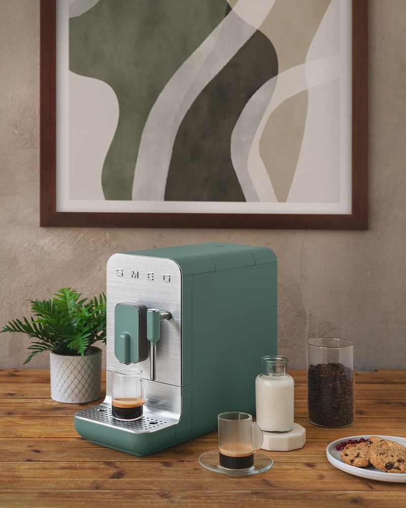 Smeg 50’s Retro Style Bean To Cup Coffee Machine with Milk Frother - Emerald Green 1.4 L 1350 W BCC12EGMUK Emerlad green - Image 5