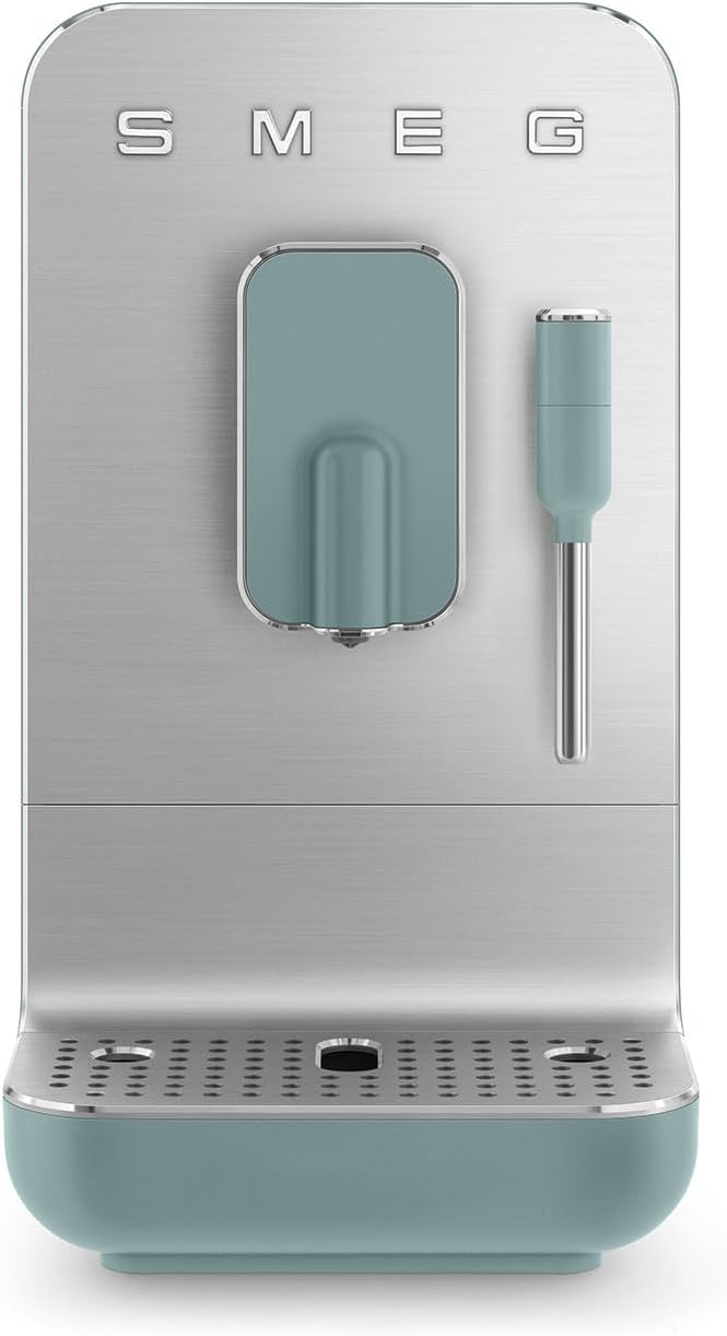 Smeg 50’s Retro Style Bean To Cup Coffee Machine with Milk Frother - Emerald Green 1.4 L 1350 W BCC12EGMUK Emerlad green - Image 1
