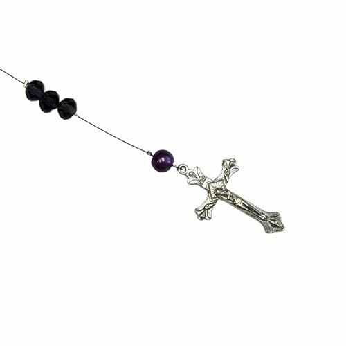 Linpeng Rosary Making Kit, Purple Catholic Prayer Necklace Supplies, DIY Jewelry Supplies, Gift for Beader, 1 Pack - Image 4