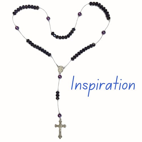 Linpeng Rosary Making Kit, Purple Catholic Prayer Necklace Supplies, DIY Jewelry Supplies, Gift for Beader, 1 Pack - Image 2