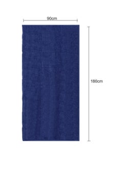 MAXQON Beach Towel - 100% Cotton 600 GSM Over Sized (90x180cm), Highly Absorbent Bath Sheet For Pool, Beach, Fitness, Sports, Yoga, Color-Dark Blue  - Image 3