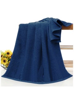 MAXQON Beach Towel - 100% Cotton 600 GSM Over Sized (90x180cm), Highly Absorbent Bath Sheet For Pool, Beach, Fitness, Sports, Yoga, Color-Dark Blue  - Image 2