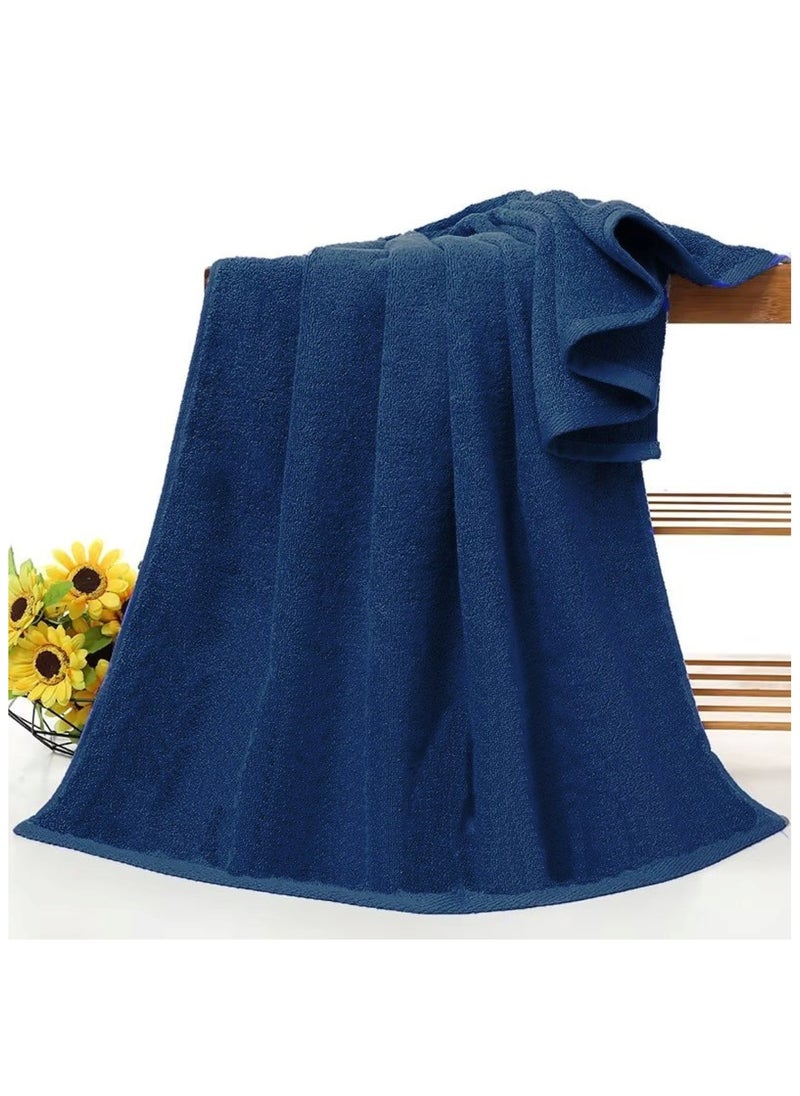 MAXQON Beach Towel - 100% Cotton 600 GSM Over Sized (90x180cm), Highly Absorbent Bath Sheet For Pool, Beach, Fitness, Sports, Yoga, Color-Dark Blue  - Image 2