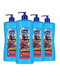 Suave Suave Kids 3 in 1 Shampoo Conditioner Body Wash For Tear-Free Bath Time, Fresh Spider-Sense, Dermatologist-Tested Kids Shampoo 3 in 1 Formula 28 oz, Pack of 4  - Image 1