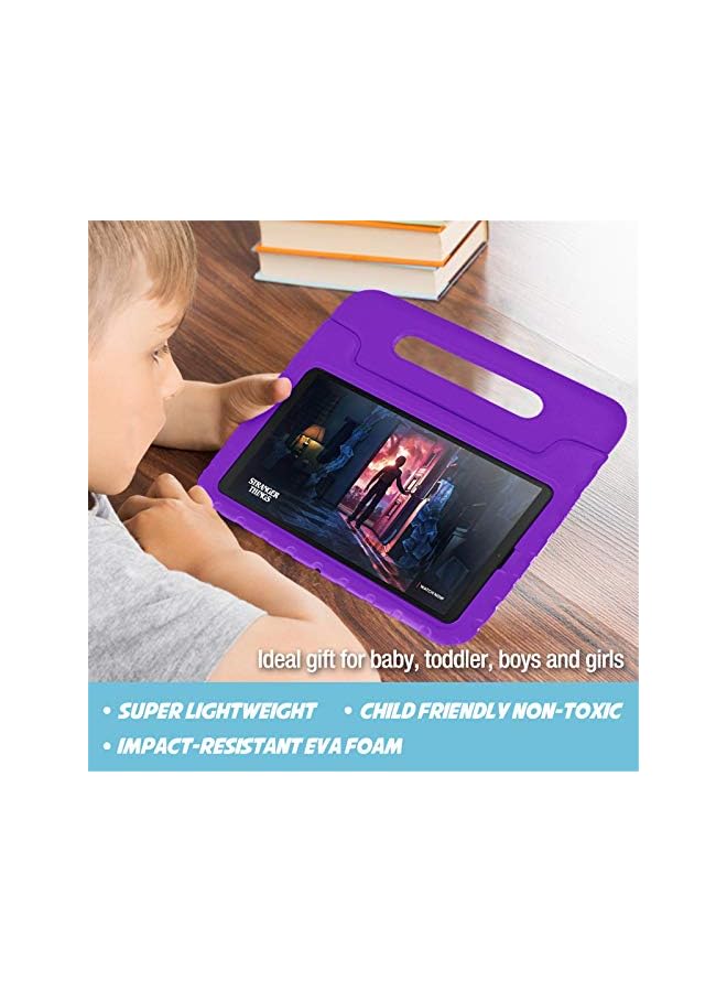 Procases Kids Case for Samsung Galaxy Tab A7 10.4" 2022 2020 (SM-T503/T500/T505/T507), Shock Proof Convertible Handle Stand Cover Light Weight Kids Friendly Super Protective Case -Purple - Image 4