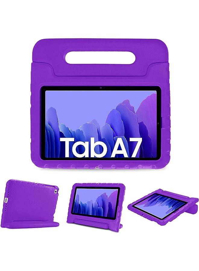 Procases Kids Case for Samsung Galaxy Tab A7 10.4" 2022 2020 (SM-T503/T500/T505/T507), Shock Proof Convertible Handle Stand Cover Light Weight Kids Friendly Super Protective Case -Purple - Image 1