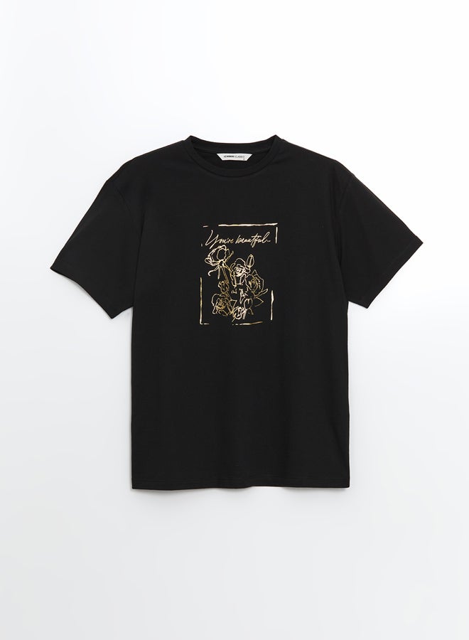 LC WAIKIKI Crew Neck Printed Jersey Women's T-Shirt - Image 1