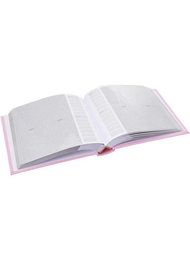 ألبومات صور بايونير ألبوم صور Pioneer Photo Albums بإطار من القماش بنقشة مربعات، 200 جيب، مطبوعات مقاس 4 × 6 بوصات، باللون الوردي  - Image 2