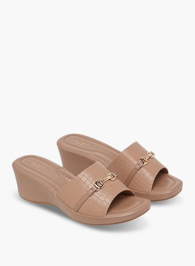 Flora Bella By Shoexpress Women Animal Textured Slip-On Sandals - Image 3