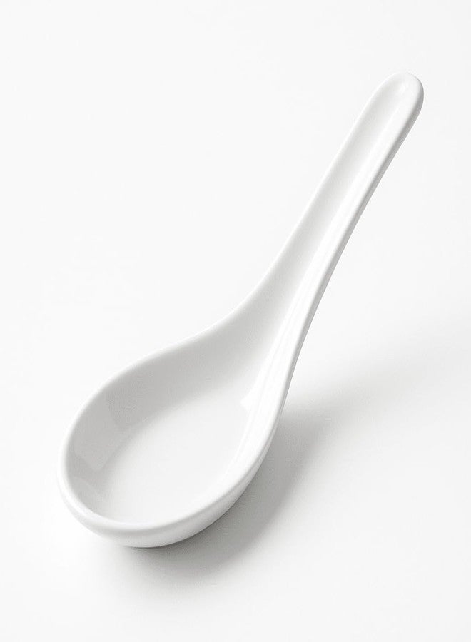 KOLIBROX Asian Soup Spoons Set - Durable Melamine Spoon for Ramen, Miso, Japanese & Chinese Soups - Comfortable Grip, Dishwasher Safe & Long-Lasting - Perfect for Home & Restaurant Use | One Set/ 6PCS - Image 5