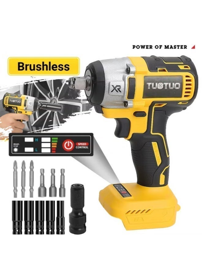 TUOTUO Upgraded model The key to power! TUOTUO power tools, 98V Upgrade brushless lithium-ion impact wrench set, high torque performance, Equipped with two 4.0ah batteries， instantly improve your work efficiency - Image 3