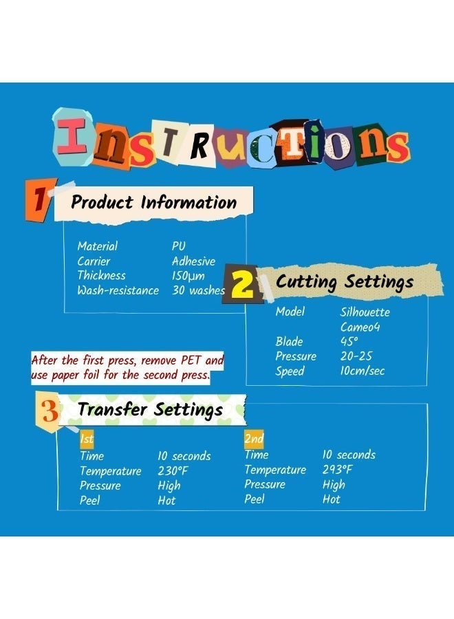 يونيترايد 3D بَف برتقالي من UNITRADE® - ‎51 سم × 25 م / متوافقة مع Cricut وSilhouette وآلات القص الاحترافية / معتمدة وفق CPSIA / مصنوعة في كوريا - Image 4