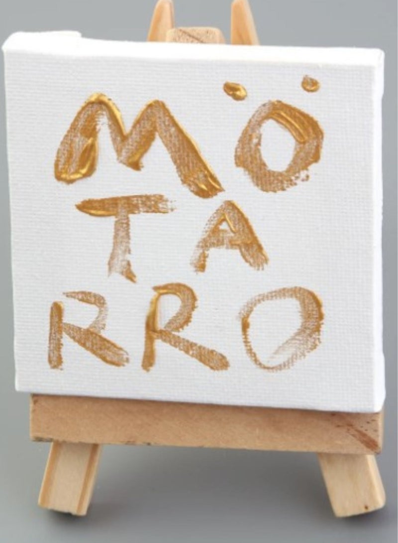 MOTARRO حامل لوحات فنية صغيرة للأطفال مقاس 10×10 سم مع حامل من القطن الأبيض للوحات الفنية المصنوعة من القماش لصب الأكريليك والألوان الزيتية ووسائل فنية جافة ورطبة  - Image 4