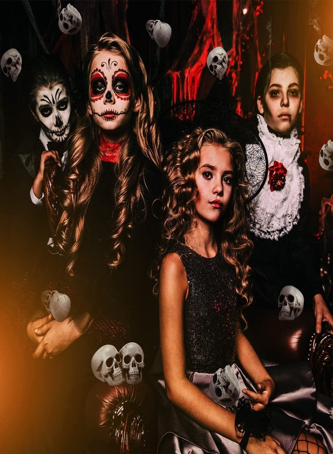 Aoriher 50 Packs Halloween Skull Crafts Skeleton Heads Plastic Human Skull Head Small Mini Realistic Skeleton for Halloween Bar Home Table Decorations Party Supplies - Image 4