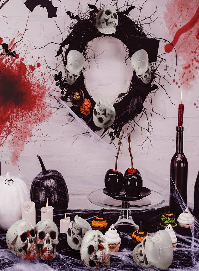 Aoriher 50 Packs Halloween Skull Crafts Skeleton Heads Plastic Human Skull Head Small Mini Realistic Skeleton for Halloween Bar Home Table Decorations Party Supplies - Image 5