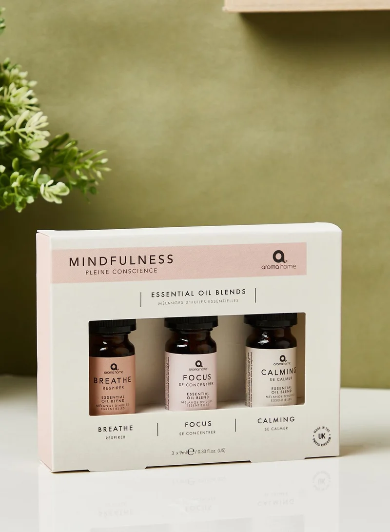 Aroma Home Mindfulness Essential Oil Blends 3X9Ml