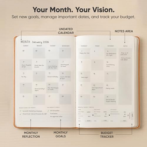 PRODUCTIVITY STORE Hourly Planner & Appointment Book (8.5” x 11”) - Premium Hourly Planner with Daily Schedule & 30-Minute Time Slots for Better Time Management by PRODUCTIVITY STORE (A4, Brown) - Image 5