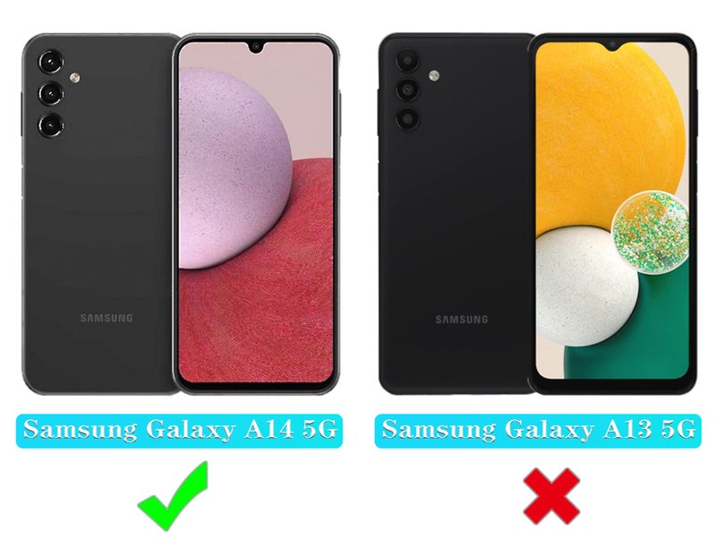 ONOLA Compatible with Samsung Galaxy A14 5G Case with HD Screen Protector, Heavy Duty Shockproof & Dropproof 3-Layer Cover Phone Case for Samsung A14,WineRed Pink - Image 2