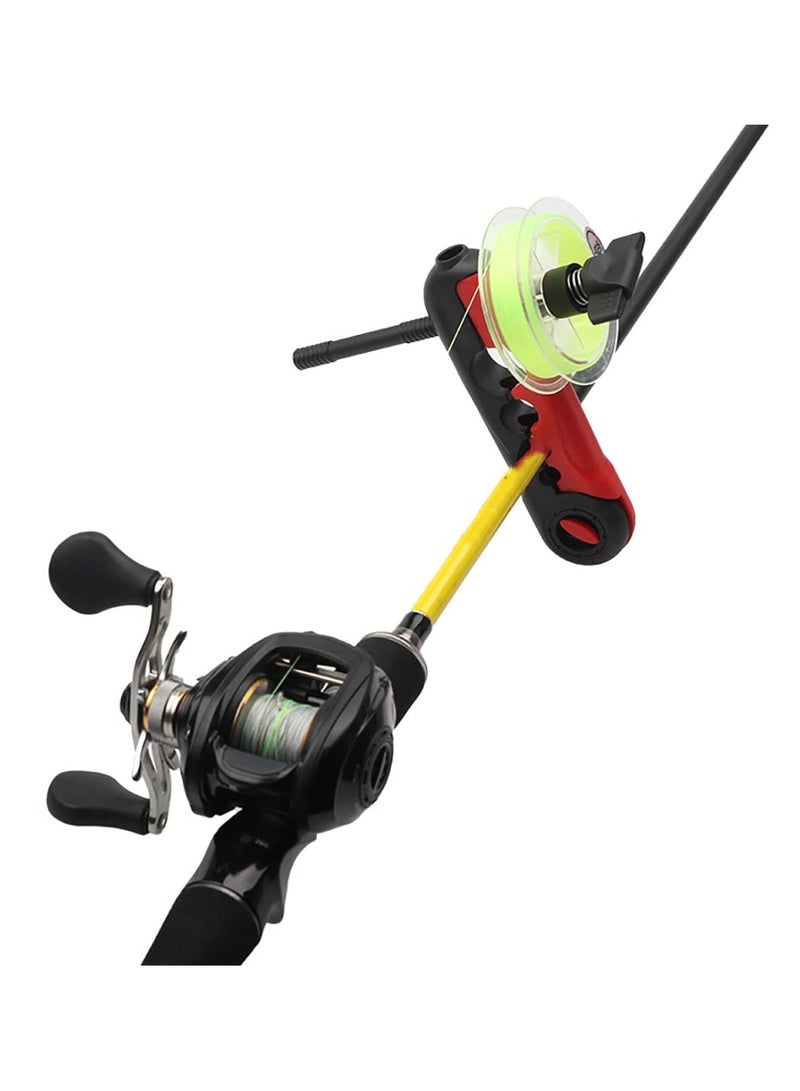 KASTWAVE Fishing Line Spooler, Fishing Line Spooling Tools for Spinning Reels and Casting Reels, Portable Fish Shape Adjustable Position Line Counter - Image 1