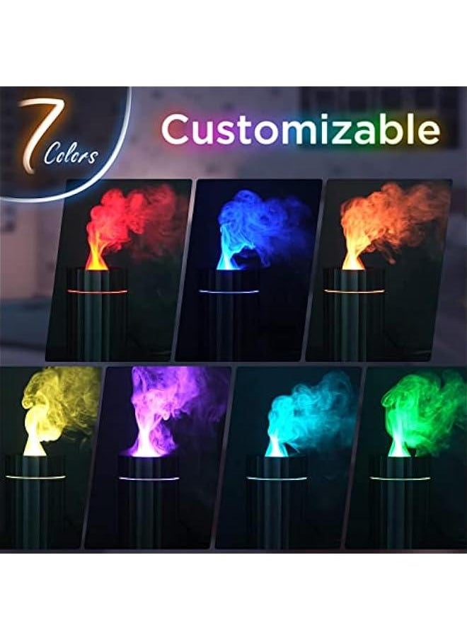MIXDE - Portable Car Essential Oil Diffuser with 3 Modes, 7 Colorful Lights, USB Powered - 100ml Mini Aromatherapy Humidifier for Office, Bedroom. - Image 1