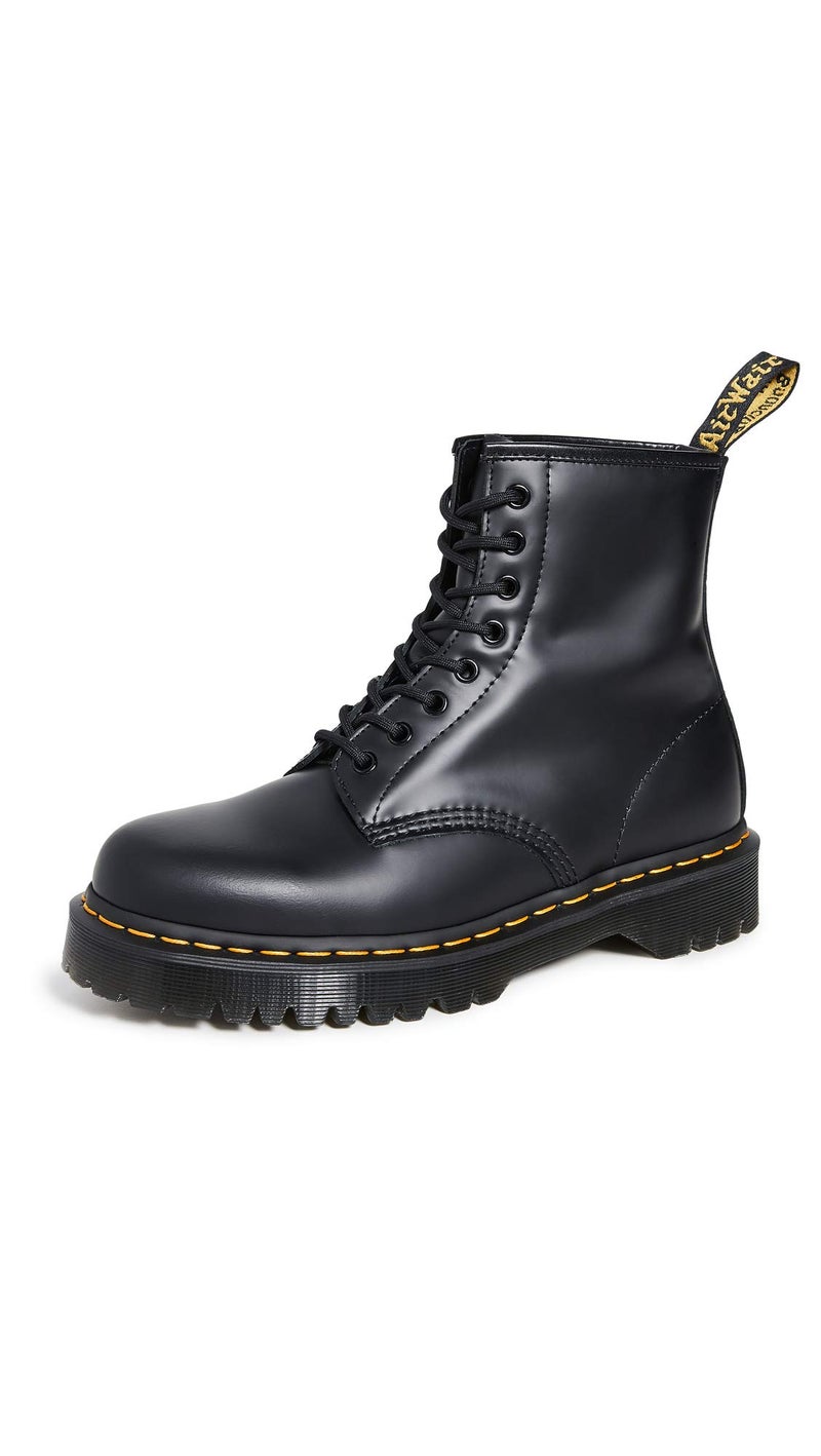 Dr Martens Dr. Martens Unisex 1460 Bex Smooth Leather Platform Boot, Black, 6 Women/5 Men - Image 1