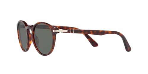 Persol Unisex PO3171S Round Sunglasses, Havana/Green, 52 mm - Image 3