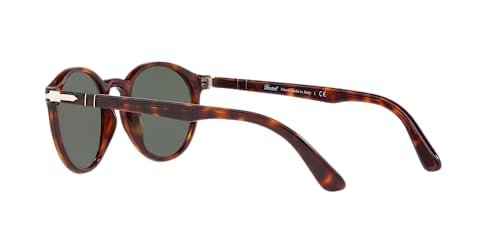 Persol Unisex PO3171S Round Sunglasses, Havana/Green, 52 mm - Image 5
